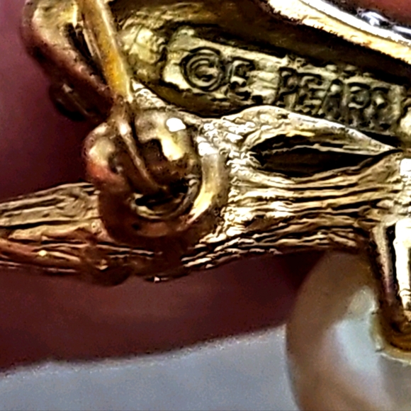 Bamboo Pearl Snake Brooch - Picture 4 of 4